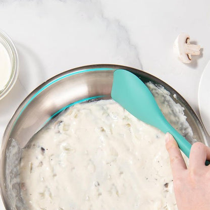 spatule en silicone verte racle bol