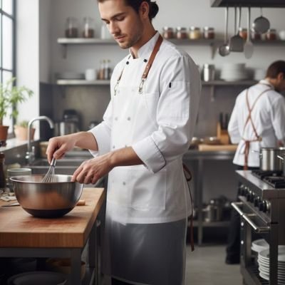 Tablier de cuisine élégant et durable | Chef Protect - morad bya lmcuisiner momobya2171